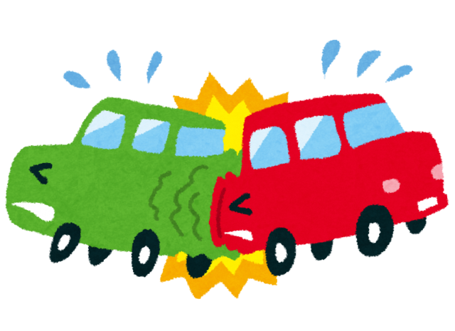 車同士の衝突事故イメージイラスト画像