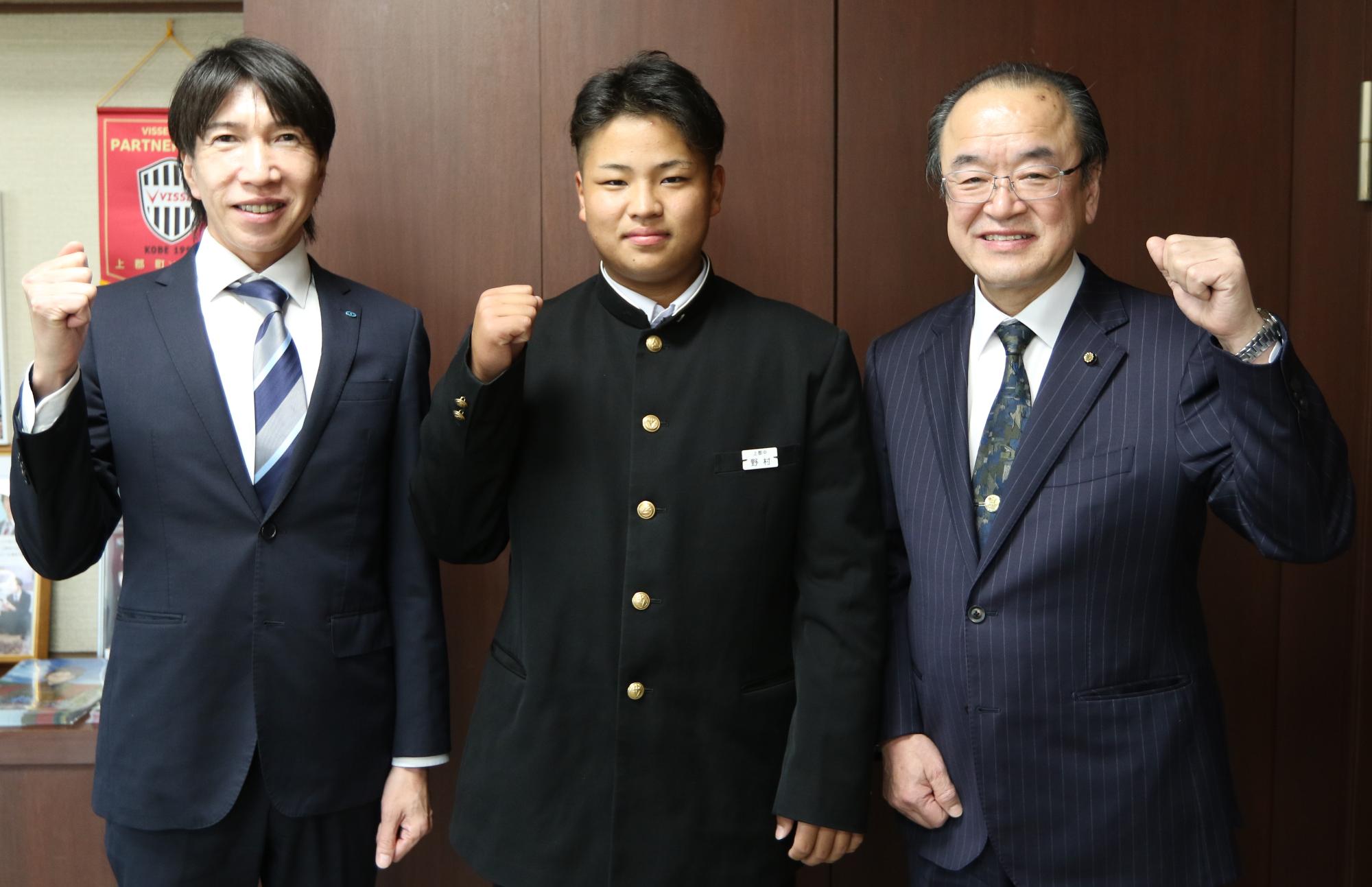 中学生硬式野球全国大会表敬訪問